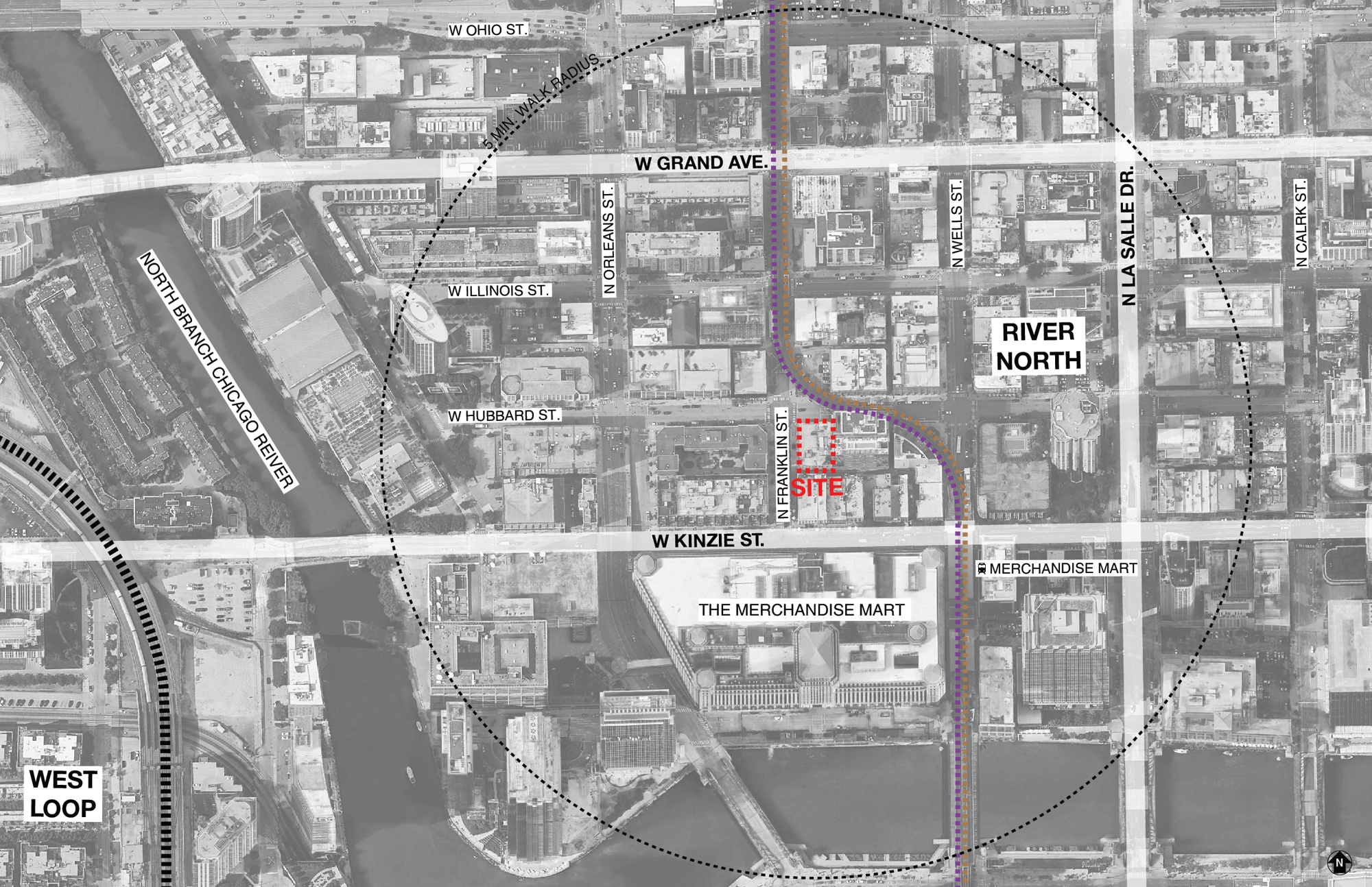 02_225 Hubbard Street Context Map_Chicago_Hirsch_MPG_Architecture