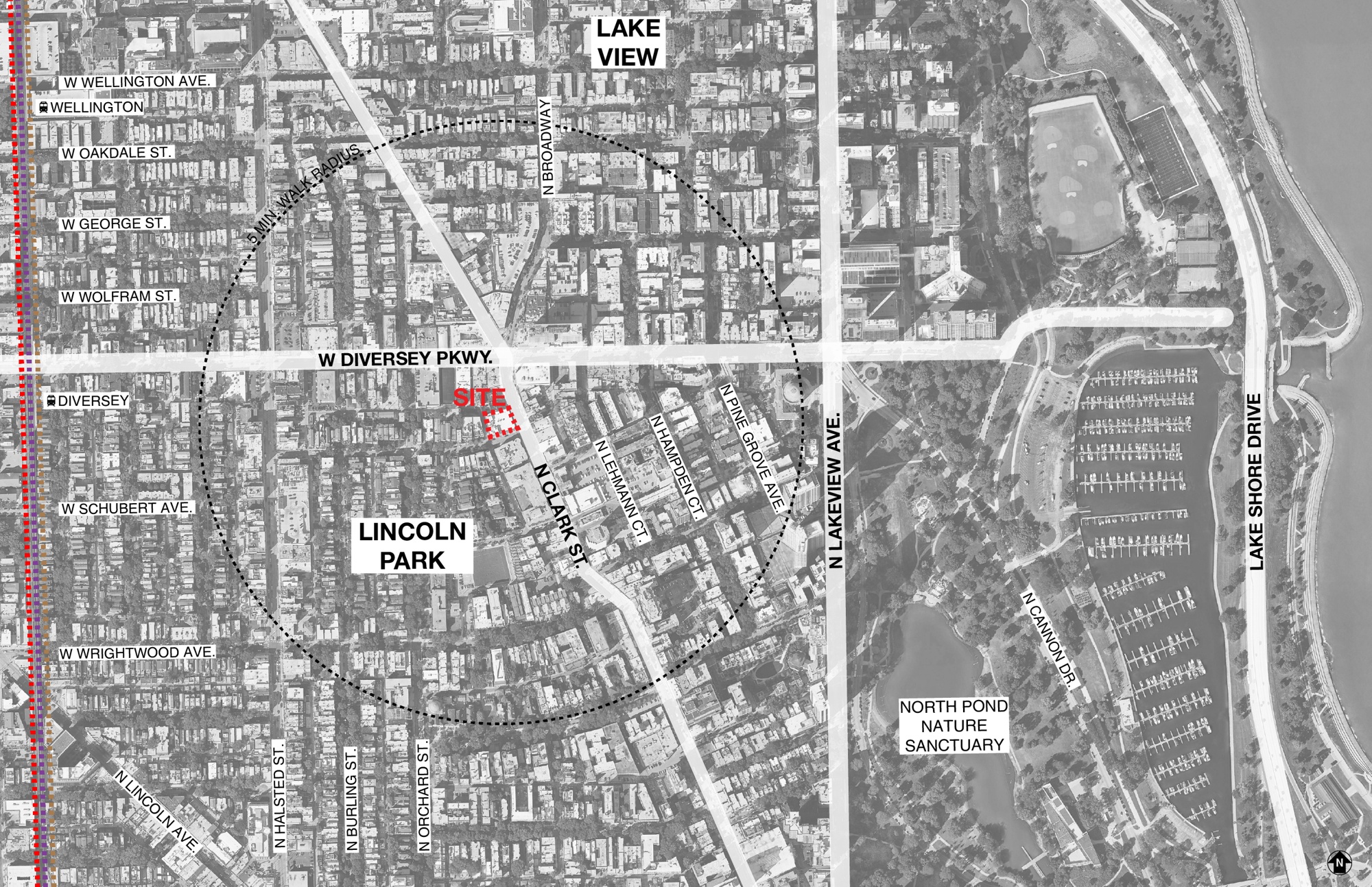 02_2720 N Clark CONTEXT MAP_Chicago_Hirsch_MPG_Architecture