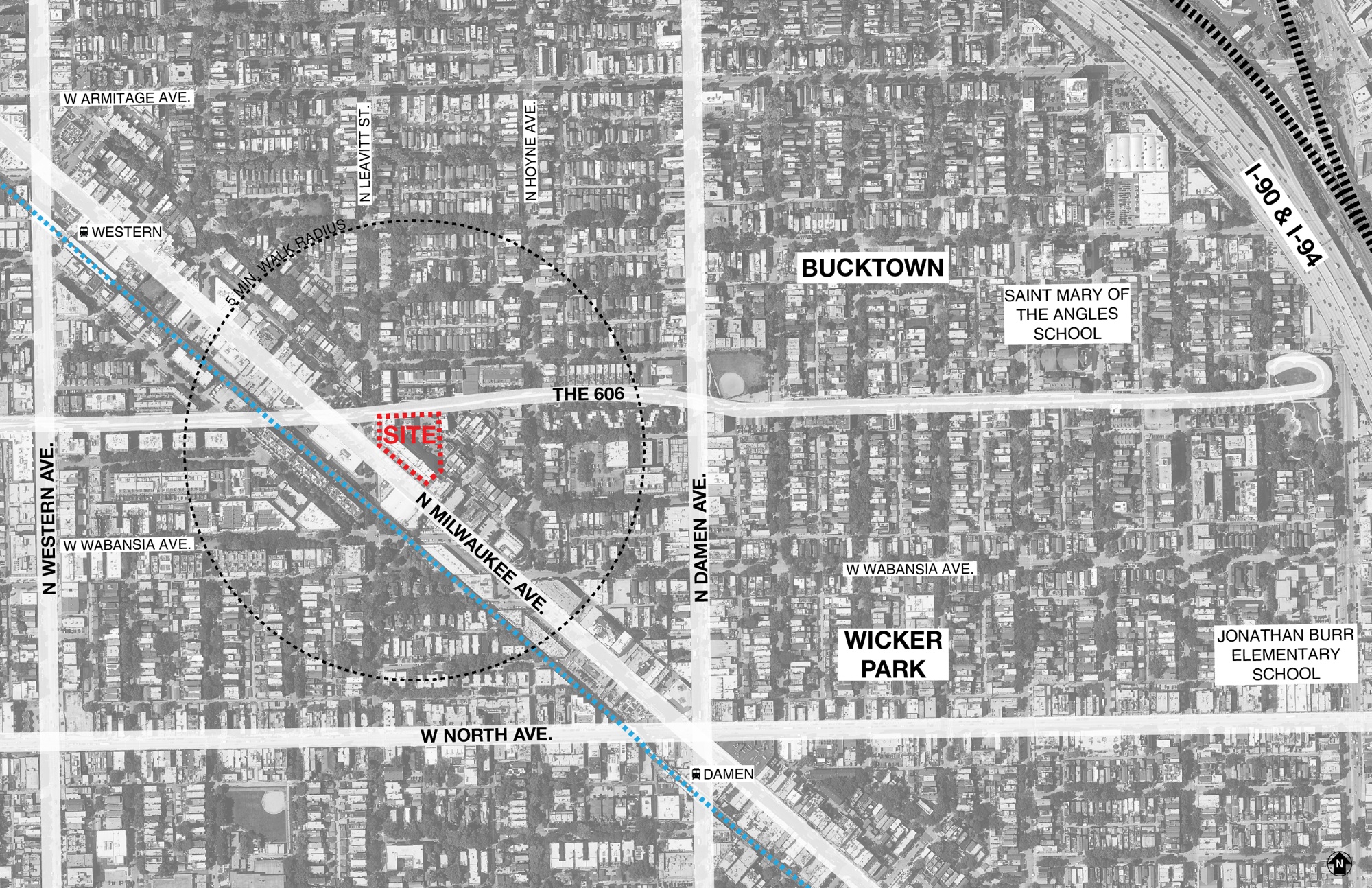 02_Centrum Bucktown CONTEXT MAP_Chicago_Hirsch_MPG_Architecture