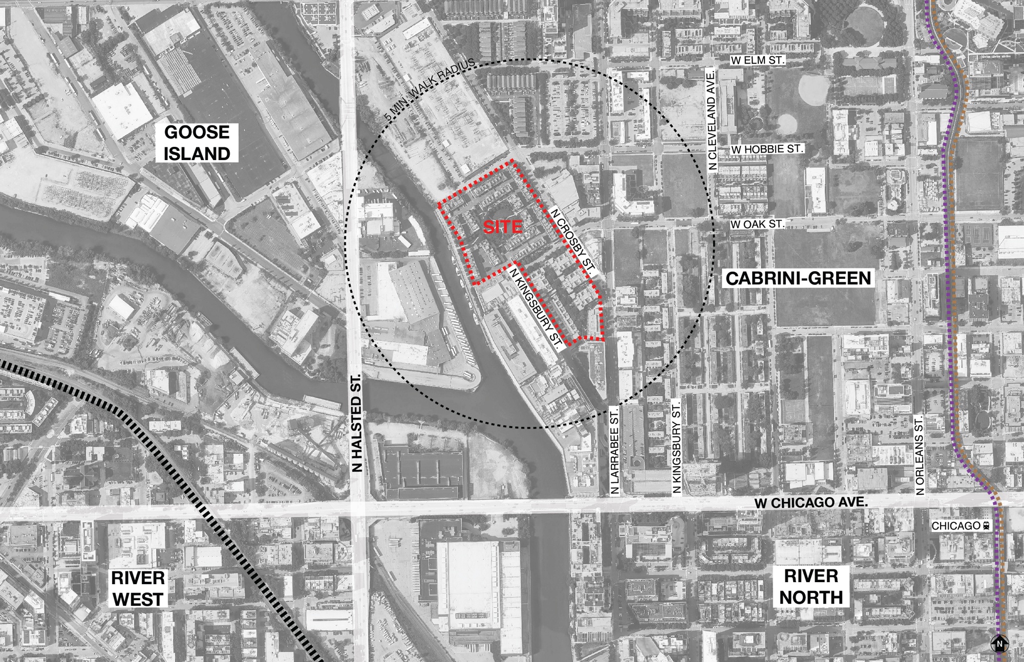 02_City Homes CONTEXT MAP_Chicago_Hirsch_MPG_Architecture